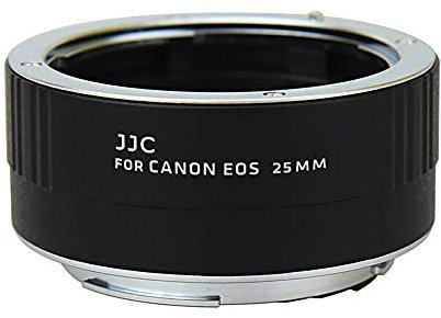 JJC 25mm Metal Tubo de Extensión TTL Enfoque Automático AF para Lentes Canon EF y EOS DSLR Cámaras
