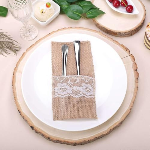 Efavormart Poplar Wood Slabs Rustic Round Slices 15 Dia - Natural Bases for Wedding Centerpieces
