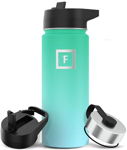 Edelstahl Trinkflasche mit Strohhalm - 650/950/1200/1800 ml - Kohlensäure Geeignet Auslaufsicher Doppelwandig Isoliert Thermosflasche BPA-Freie - Wasserflasche Sport Gym Fitness Reisen Kinder