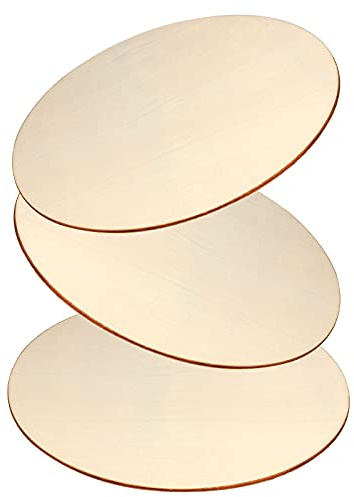 Luter - Disco de madera redondo de 30 cm, 3 unidades, sin acabar, para bricolaje, signo de círculo,