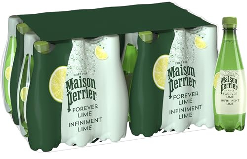 MAISON PERRIER FOREVER Agua con Gas con Sabor Lima, 4 packs 6 x 50 cl, 24 Botellas