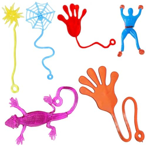 VURYAPI 6 Stück Klatschhand Kinder, Glibberhand Mitgebsel, Bunte Giveaway, Klatschhand Kinder, Klatschhand Glibber, Mitbringsel Give aways Scherzartikel Spielspaß(Zufällige Farbe