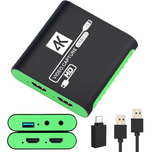 Capture Card USB 3.0 1080P 60FPS HDMI for Streaming Gaming Recording
