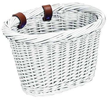 Bell Tote 300 Small Wicker Basket Front Handlebar - White