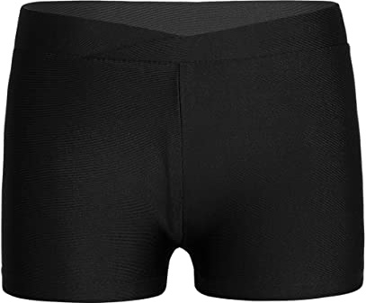 YiZYiF Pantaloncini Sportivi Bambine e Ragazze Pantaloni Corti per Sport Shorts per Ginnastica Fitness Yoga Jogging Scintillare Abbigliamento Balletto Ballo Atletica Nero 10-12 Anni