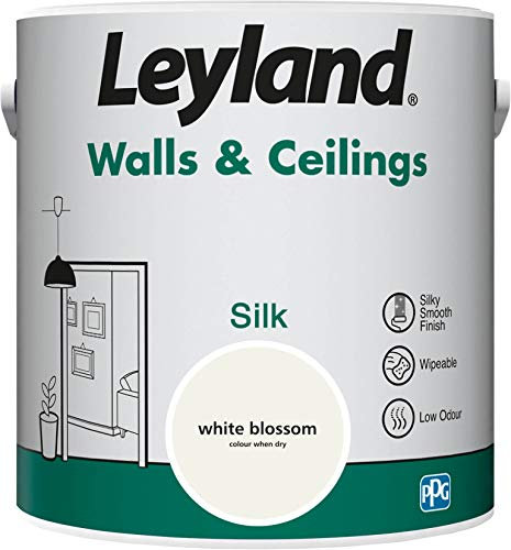 Leyland Walls and Ceilings Silk, White Blossom, 2.5 l (Pack of 1)