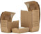 La Llareta 50 Stücke Kraftpapier Lunchbox 900ml/32oz, Kraftkarton Snackboxen, Take Away Box, mit Fenster, Öl und Wasserdicht, für Sandwich, Käsekuchen, Burger…