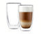 CNGLASS Doppelwandiger Thermoglas 400ml/13,5oz 2er-Set, Latte Macchiato Gläser, Isolierte Kaffeetassen, Bargeschirr, Trinkgeschirr