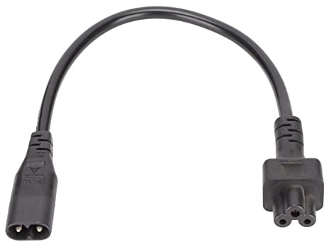 1500 W 3-poliges Netzkabel, 2,5 A / 250 V IEC320 C8-Stecker auf C5-Buchse, Netzkabel, AC-Verlängerungskabel für Laptop-Netzteile, LCD-Monitore, Drucker