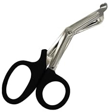 Lister Bandage Scissor 5.5 Inch Plastic Handle Nursing Trauma Scissors First Aid Dressing Bandage Scissors (Black)