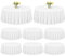 Showgeous 8 Stück Tischdecke Weiße Runde Tischdecke 228cm Polyester Stoff Tischdecke Rund Waschbare Tischdecke für Hochzeit Bankett Restaurant Buffet Parteien Garten