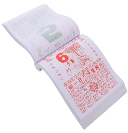 Homoyoyo Lunar Kalender Handreißbarer Chinesischer Wandkalender Für Jeden Tag Aus Dickem Für Zuhause Und Büro Mit Wichtigen Ereignissen Und Festtagen