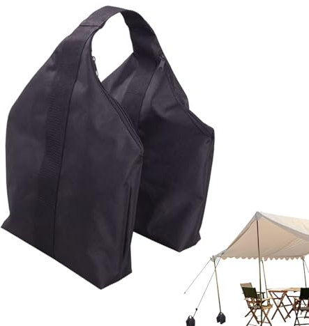 Sacos De con Pesas para Tienda - Pesos para Cenador | Abertura con Cremallera, Diseño Triangular, Asas De Nylon Y Contrapeso Antiviento para Toldo De Playa Y Camping En Jardín