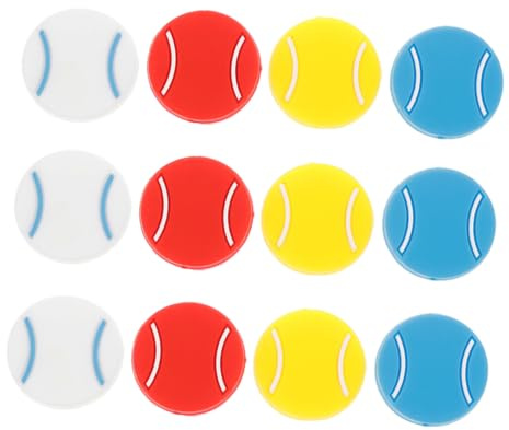 ORFOFE 12 Amortiguadores de Vibración para Raqueta de Tenis Silicona Suave 4 Colores X 3 Unidades Control Antivibraciones para Cuerdas Accesorios para Jugadores de Tenis