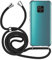 MyGadget Handykette für Huawei Mate 20 Pro - [ TPU Hülle mit verstellbaren Band ] - Handyhülle mit Handyband zum Umhängen Kordel Schnur Case Schutzhülle - Schwarz