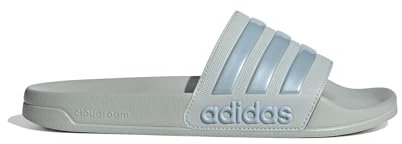 adidas Adilette Shower Slides Unisex Schiebe-Sandalen , Wonder Silver Magic Grey Met Wonder Blue, 40.5 EU