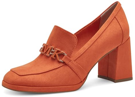 MARCO TOZZI by Guido Maria Kretschmer Décolleté Trotteur Donna con Tacco a Blocco Eleganti, Arancione (Orange), 39 EU