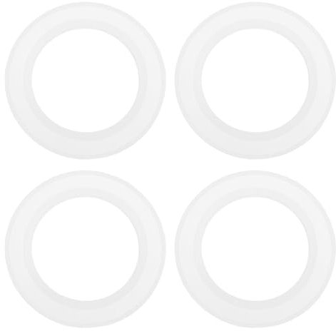 YINETTECH 4 juntas de silicona para fregadero de bañera, 43,5 x 28,5 mm, sello de drenaje de suelo, para tapones de lavabo y residuos