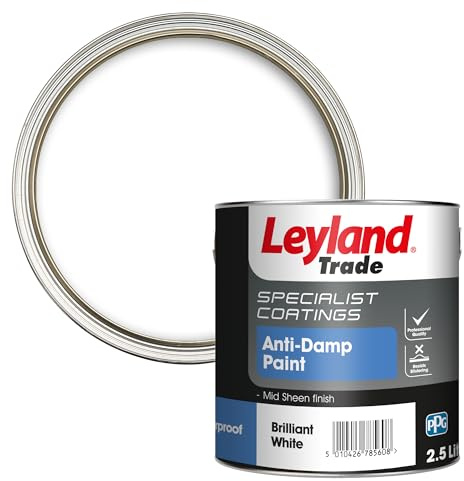 Leyland Trade - Anti-Damp Paint - Brillaint White - 2.5L