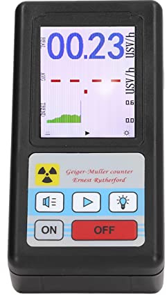 BR-6 Kärnstrålningsdetektor, Geigerräknare för Beta Gamma Röntgen, Bärbar Strålningsmonitor med GM-rörsensor (0-99,99μsv/h), ± 10% Noggrannhet-för Hem, Smycken,