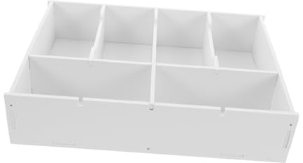 Holibanna Organizador Monedas Para Cajón De Oficina, Caja Separadora Con 6 Compartimentos, Plástico Resistente, Almacenamiento Compacto Para Billetes y Recibos, Uso Caja Registradora