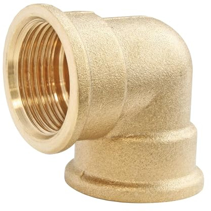 SOMATHERM FOR YOU, Coude en laiton 90° Double Femelle 12/17 - Raccord plomberie pour eau chaude/froide - Compatible avec tous raccords filetés - Installation facile et étanchéité assurée