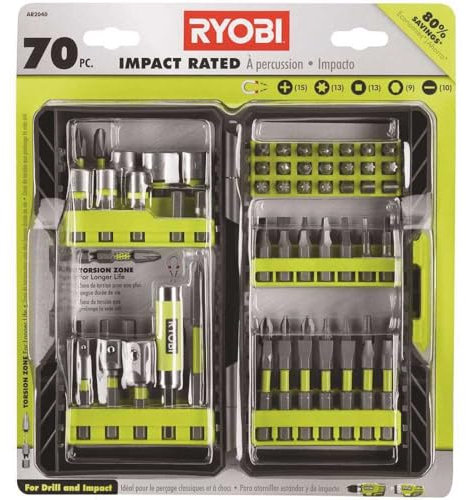 Ryobi - AR2040 - Impact Rated Driving Kit - 70-Piece