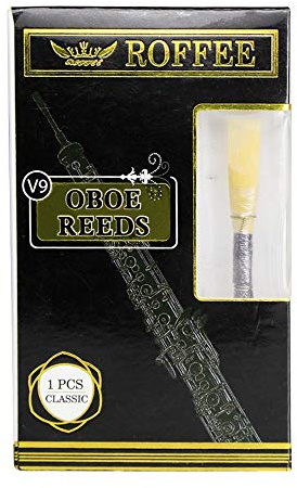 ROFFEE 1 pieza oboe cañas oboe hojas oboe escudo Reed V9 modelo profesional, tamaño mediano