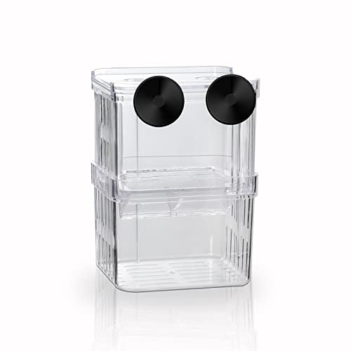 Boîte d'élevage pour Aquarium, Boîte d'isolation pour Aquarium avec Compartiment Isolant, Accessoires pour Petits Poissons, crevettes, Poissons-Clowns, guppys （Taille S）