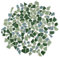 Tofficu 200g Green Ceramic Tiles for DIY Crafts, Irregular Shape Pieces for Home and Garden Decoration, Smooth and Safe for Art Projects