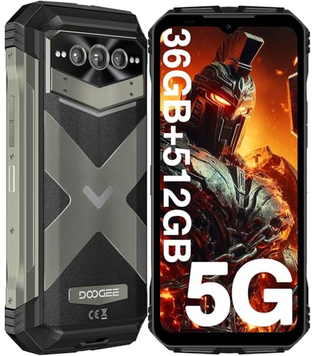 DOOGEE VMAX PLUS 5G Rugged Smartphone [2024], 36GB + 512GB(TF 2TB), 22000mAh Batteria, 200MP AI Tripla Fotocamera, Android 14 Telefono Indistruttibile, 6,58 FHD+ 120Hz, Impronte Digitali NFC/OTG