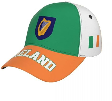 Unisex-Baseballkappe – Baseballkappe Mit Irischer Flagge, Patriotische Mütze, Frühlings-/Sommer-Kunstdruck, Hippie-Hip-Hop-Mützen, Atmungsaktive Sonnenkappen Für Herren Und Damen Im Street-STYL