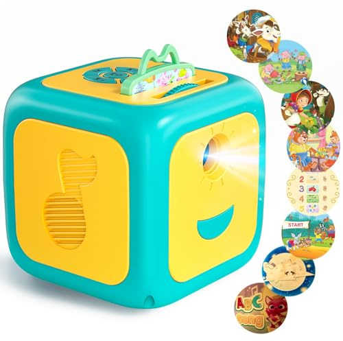 GEAUH Story Projector for Kids with Music & Night Light – Storybook Dream Machine with 5 Stories, Soothing Lullabies, Educational Gift Toy for Girls & Boys Ages 3+