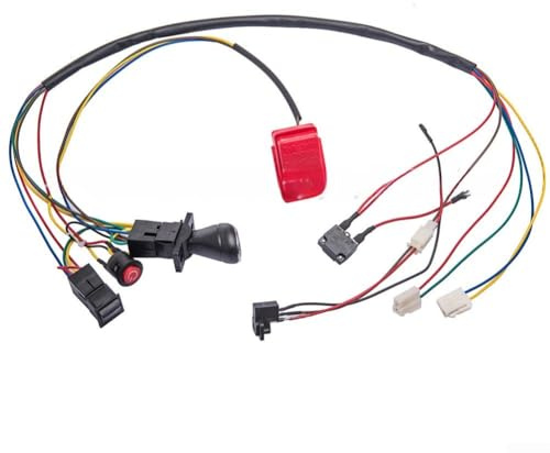 Kit di conversione elettrica fai da te per auto elettriche per bambini, 6 V/12 V, interruttore e fusibile, soluzione di cablaggio universale per veicoli giocattolo con luce e