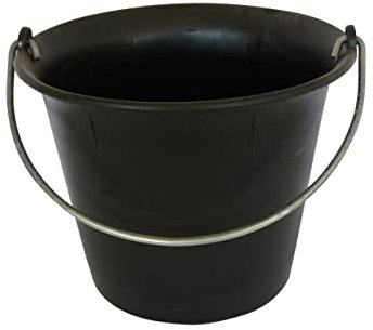 SEAU 11L NOIR PLASTIQUE FOND ARRONDI ANSE 6,8 MONDELIN - 341020