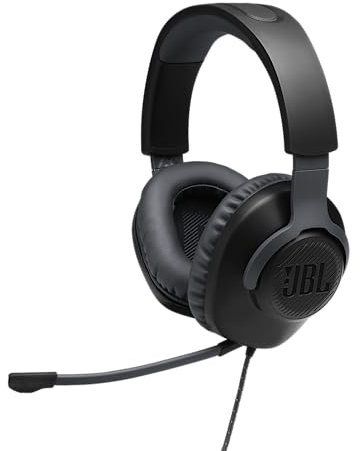 JBL Quantum 100 Over-Ear Gaming Headset – Wired 3,5 mm Klinke – Mit abnehmbarem Boom-Mikrofon – Kompatibel mit vielen Plattformen – Schwarz