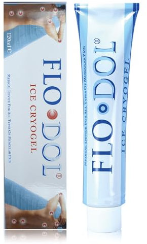 Flodol Ice Gel Freddo Antinfiammatorio e Antidolorifico Effetto Ghiaccio per Dolore a Muscoli e Articolazioni - Made in Italy, 120ml