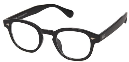 KISS DEPP ICONIC Occhiali da Vista Uomo Donna – Lenti Anti Luce Blu UV & Anti-Riflesso per PC, Gaming, TV – Stile Moscot Vintage Johnny Depp & Robert Downey jr – Look Sofisticato & Casual con Rivetti