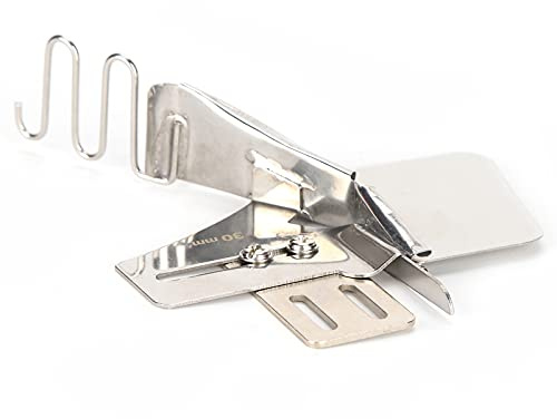 HEEPDD Raccoglitore per Nastro Adesivo da 30 mm, Accessorio per Macchina da Cucire Industriale, Materiale Ferro, Rilegatura a Cucitura Piatta, Include 2 Viti