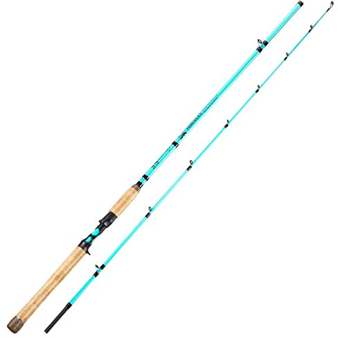 Sougayilang Inshore Salzwasser-Angelruten, Spinnruten und Wurfruten mit AAA-Korkgriffen, IM7 Toray (Blau-Wurfruten)