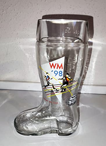 AngiesStrickZauber Bottes 0,5 l / verre à bière blanche / verre de blé / Coupe du Monde 1998