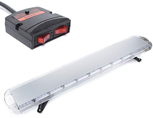 Barre d'avertissement LED - 1310 mm - Lumineuse 96 W AC12-24 V - Pour dépanneuse - Gyrophare - Lampe d'avertissement d'urgence - Toit de camion - Jaune