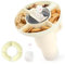 FIDWALL Bol de aperitivos de silicona compatible con Stanley 40 oz, reutilizable, se adapta a la taza Stanley 1.0/2.0, con tapa y cubierta para pajita, 4 compartimentos para caramelos (Blanquecino)