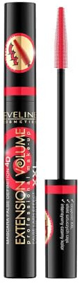 Eveline Cosmetics Mascara Extension Volume False Definition 4D - Nero Intenso, Volumizzante, Allungante con Spazzola Bold & Flexy