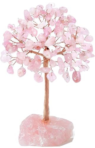 Natural Green Aventurine Crystal Money Tree - Feng Shui Crystal Gem Aura Healing Bonsai Suitable for Home & Office Decoration (color2)