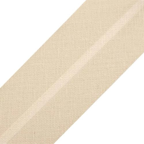 cyclingcolors 1 x Bias Binding Tape Made of 100% Cotton, Width 20 mm, Length 25 m, Edging Tape, Cotton Tape, Bias Binding Ideal for DIY, Cream