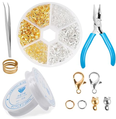 FAYAHAR 346 Piezas Cierres para Pulseras, Enganches para Pulseras, Cierre Pulsera, Cierres Bisuteria, Broches de Langosta, Anillas Abiertas, para DIY Collares Pulsera Fabricación de Joyas