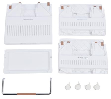 WAHEWUD Cesta de lavandería con Ruedas, Cesta de plástico de 2 Niveles para organización de baño, contenedor de Almacenamiento ventilado con Ruedas, Torre clasificadora Vertical (3 Niveles)