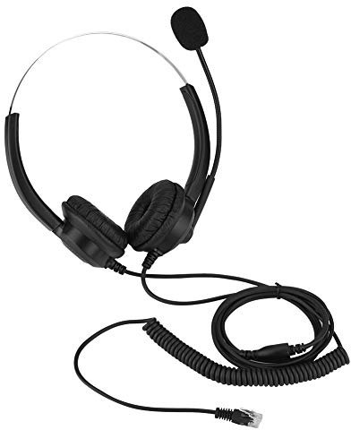 Auricolare telefonica H300D,Cuffie con Filo da Call-Center, Cuffie Telefono Fisso Mono con Microfono a Cancellazione del Rumore, Adatto per assicurazioni, banche, ospedali, aziende