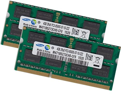 Samsung 3rd 2x4GB Kit DDR3 1066MHz SO-Dimm PC3-8500S 204pin